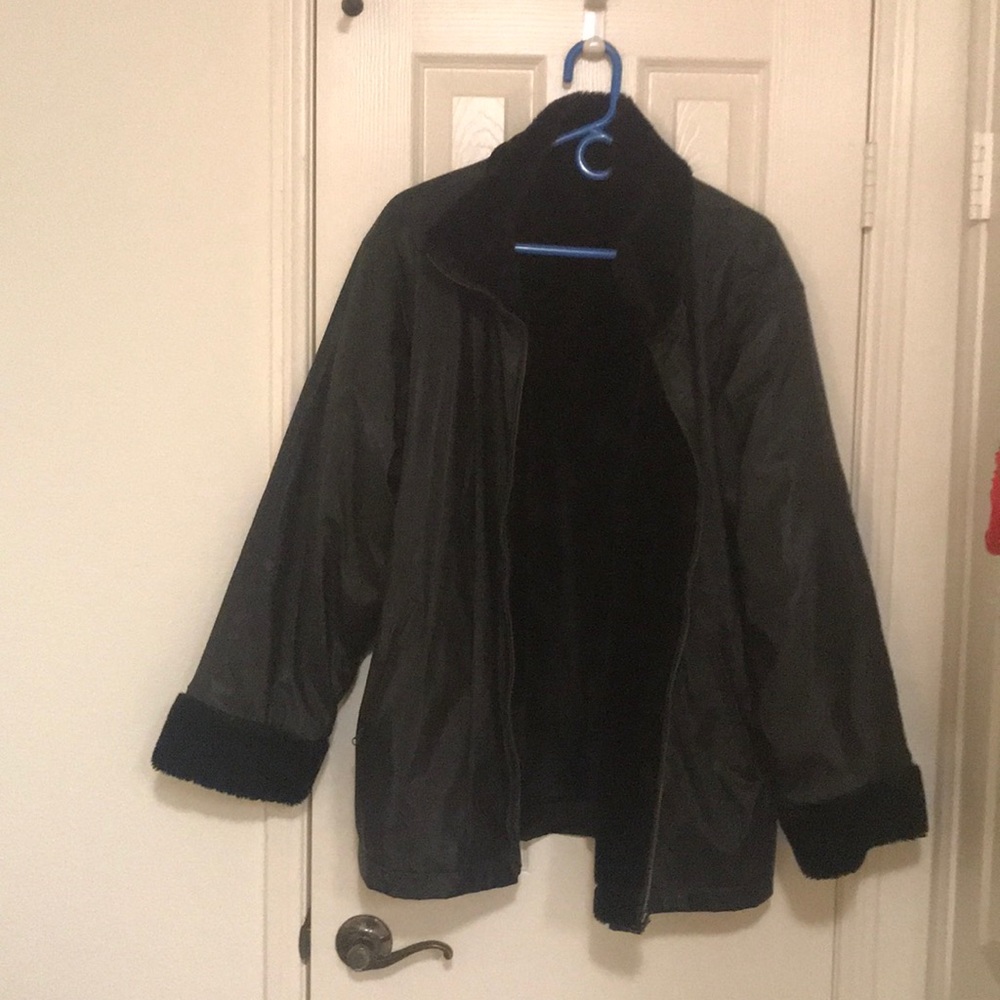 Fuda  Sport Black Reversible Faux Fur Jacket